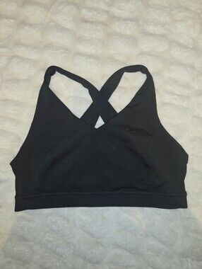 Lululemon Envital Black Strappy Cross-Back Sports Bra (Size 14) Square Tag